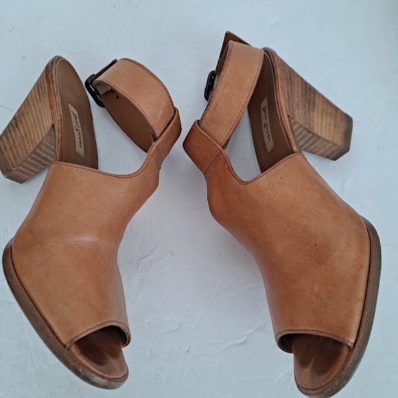 Paul Green Shoes - Paul Green Madonna Ankle Strap Sandal  Bootie Leather Peep Toe 3" Chunky Heels